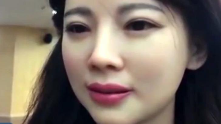 หุ่นยนต์สาวสวย ตัวแรกของจีน ที่พูดคุย เซลฟี่ พร้อมแสดงอารมณ์ทางสีหน้าได้