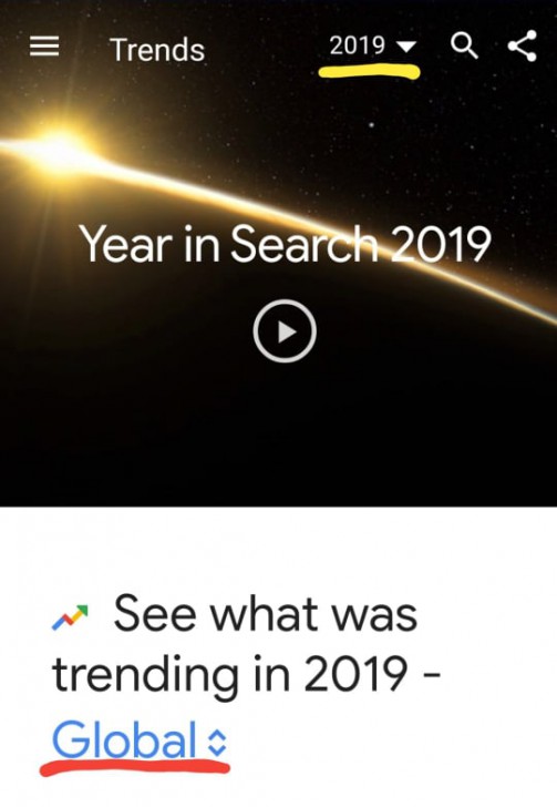 Google เผยสรุปผลการค้นหายอดนิยมของปี 2019