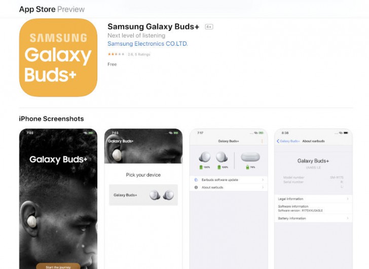 Samsung เตรียมเปิดตัว Samsung Galaxy Buds+ พร้อมแอปพลิเคชันใน iOS