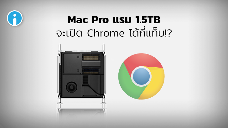 Mac Pro ที่มีแรม 1.5TB จะสามารถเปิด Chrome ได้กี่แท็บ?
