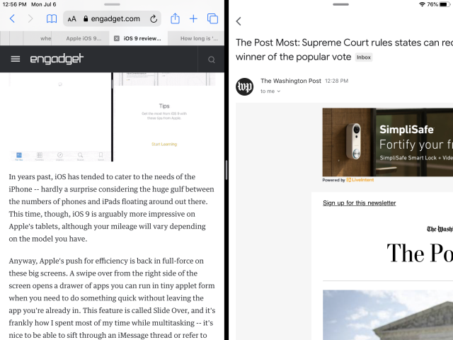 Gmail รองรับโหมด Split View เปิด 2 หน้าจอพร้อมกับแอปอื่นได้แล้วบน iPad 