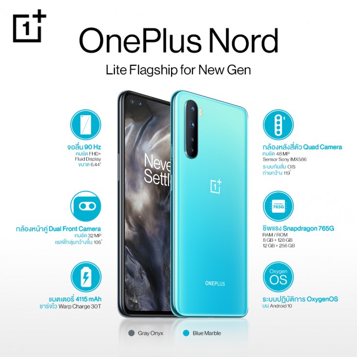 เปิดตัว OnePlus Nord ครั้งแรกในไทย ราคาเริ่มต้น 14,990 บาท พร้อมประกาศวันวางจำหน่าย