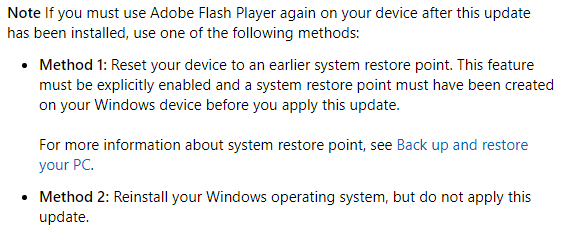 Microsoft เพิ่มอัปเดต Windows 10 ถอนการติดตั้ง Flash Player ออกจากเครื่องแบบถาวร