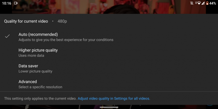 YouTube เตรียมลดตัวเลือกเมนูคุณภาพวิดีโอ หรือ "Video quality preferences" ให้น้อยลง