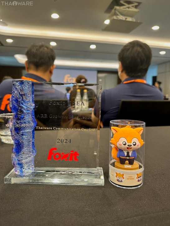 Thaiware เข้าร่วมงาน Foxit APAC 2024 Reseller Summit ที่ประเทศเวียดนาม รับรางวัล ARR Growth Excellence