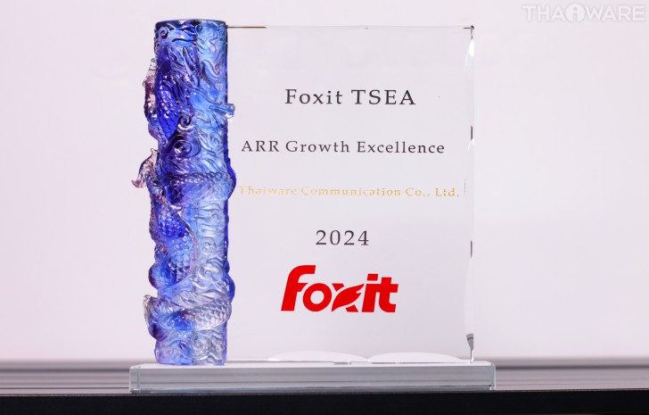 Thaiware เข้าร่วมงาน Foxit APAC 2024 Reseller Summit ที่ประเทศเวียดนาม รับรางวัล ARR Growth Excellence