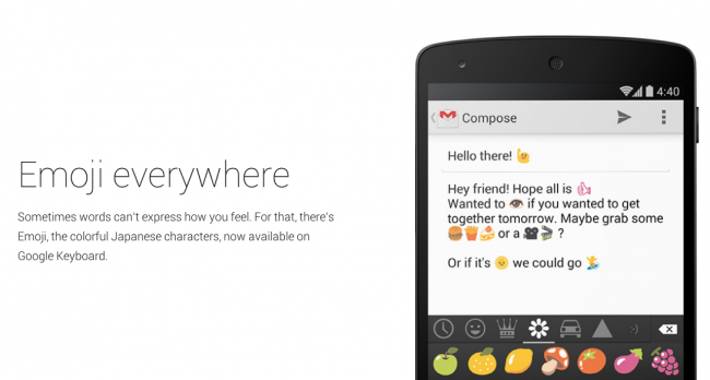 Emoji สามารถเขียนข้อความใส่ Emotion ต่างๆ บน กูเกิ้ล คีย์บอร์ด ได้แล้ว