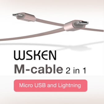 พกสายเดียวจบ WSKEN M-cable 2 in 1 ชาร์จได้ทั้ง iPhone iPad และ Android ภายในหัวเดียว