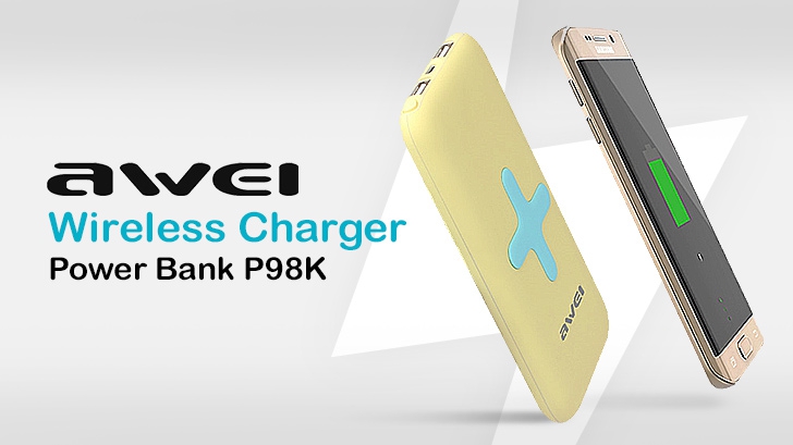 รีวิว แบตสำรองชาร์จไร้สาย Awei Wireless Charger Power Bank P98K วางปุ๊ป ชาร์จปั๊บ