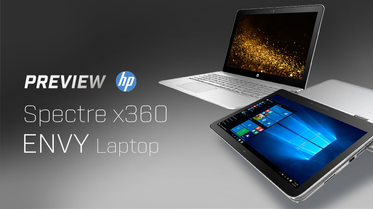 HP Spectre x360 และ HP ENVY Laptop พรีเมียมโน้ตบุ๊คแห่งปี 2017