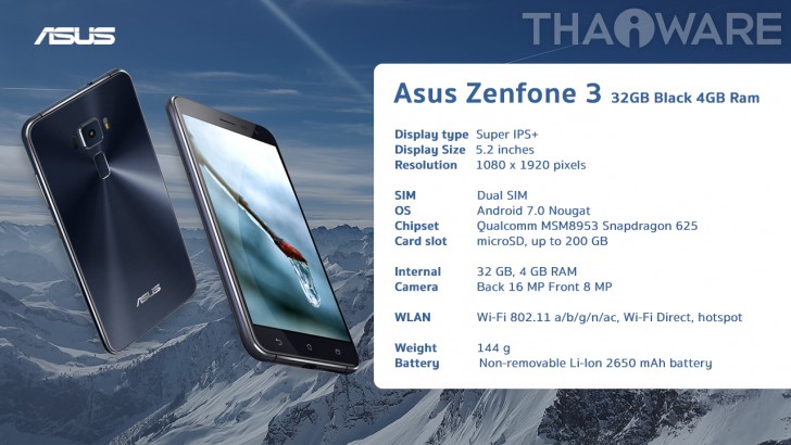 ASUS Zenfone 3 รุ่นแรม 4GB ดีไซน์หรู กล้องชัด สเปคแรง