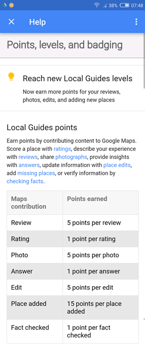 แนะนำสถานที่ท่องเที่ยว ร้านอาหาร เก็บสะสมแต้มผ่าน Google Local Guides
