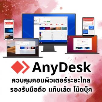 AnyDesk โปรแกรมควบคุมคอมพิวเตอร์ระยะไกล ผ่านอินเทอร์เน็ต รองรับทุกแพลตฟอร์ม
