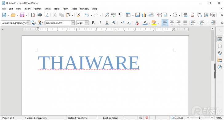 โปรแกรมพิมพ์งาน พิมพ์เอกสาร LibreOffice Writer