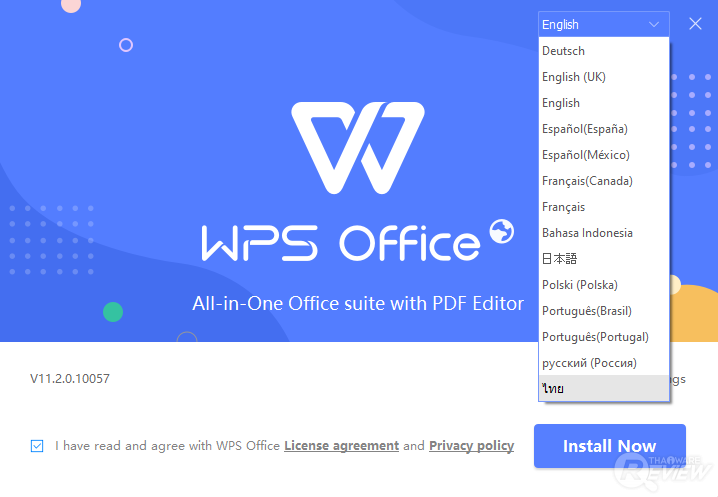 การติดตั้งโปรแกรม WPS Office