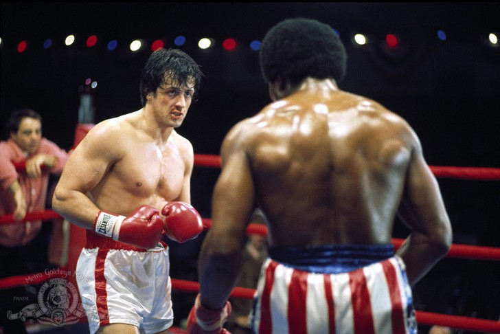 Sylvester Stallone และ Carl Weathers ใน หนัง ภาพยนตร์ Rocky