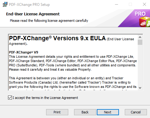 การติดตั้งโปรแกรม PDF-XChange Pro