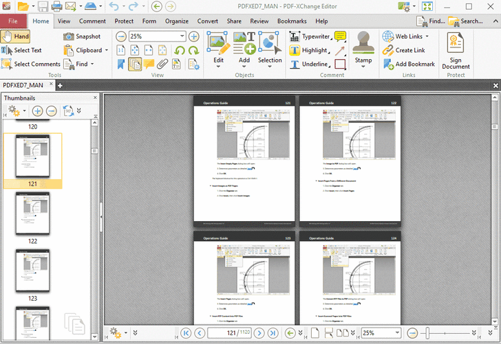 เมนู Convert บน PDF-XChange Editor