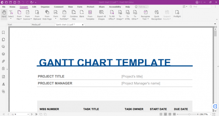 Import (Convert) ไฟล์ บนโปรแกรม Foxit PDF Editor