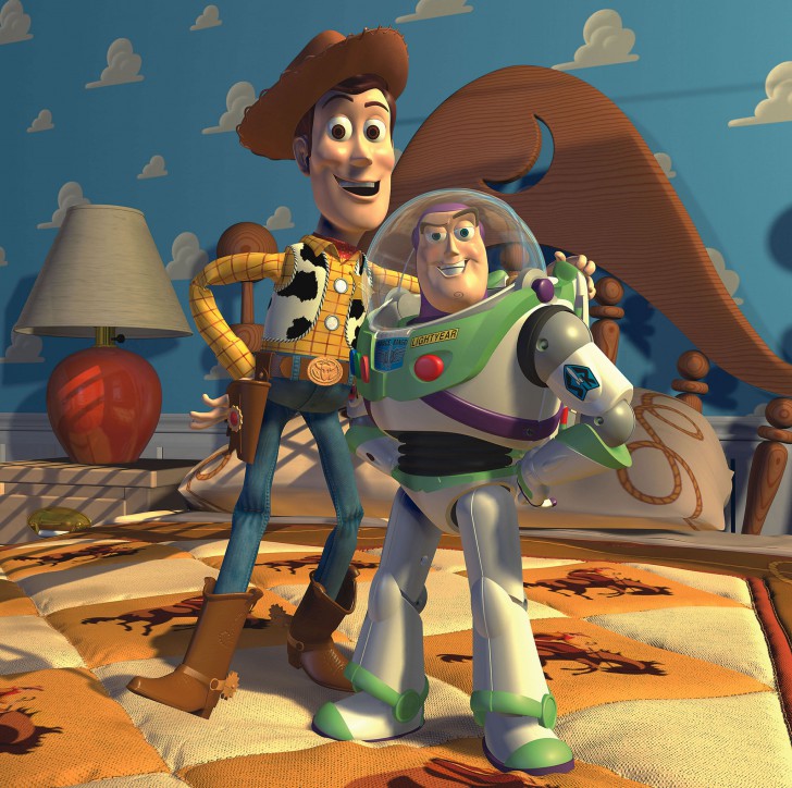 Woody (ซ้าย) และ Buzz Lightyear (ขวา)