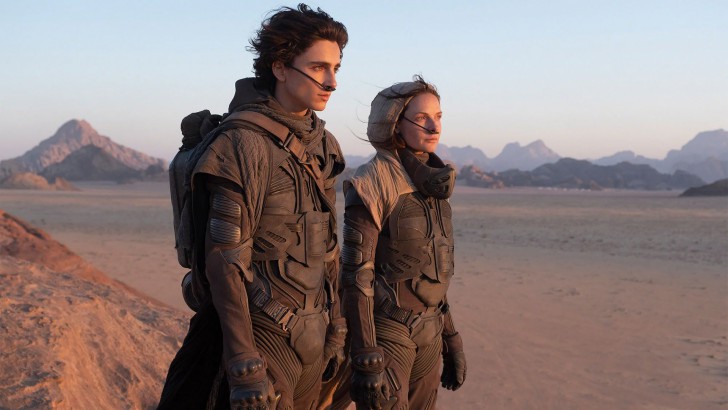 Timothée Chalamet (ซ้าย) Zendaya (ขวา) ใน หนัง ภาพยนตร์ Dune