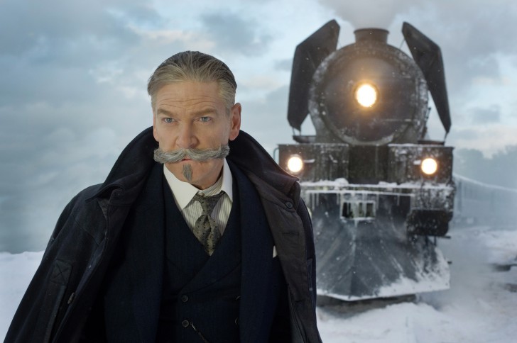 Kenneth Branagh ในบท Hercule Poirot จากหนัง ภาพยนตร์ Murder on the Orient Express