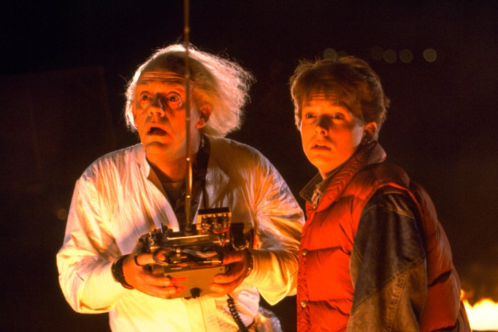 Christopher Lloyd กับ Michael J. Fox จาก หนัง ภาพยนตร์ Back to the Future 