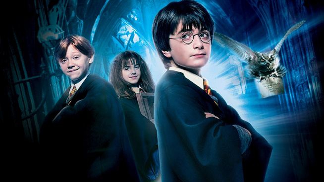 Rupert Grint, Emma Watson และ Daniel Radcliffe จากหนัง ภาพยนตร์ Harry Potter and the Sorcerer's Stone