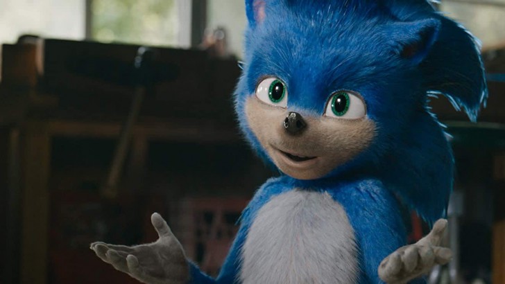 ตัวละคร Sonic เวอร์ชันแรก จากหนัง ภาพยนตร์ Sonic the Hedgehog ค.ศ. 2020 (พ.ศ. 2563)