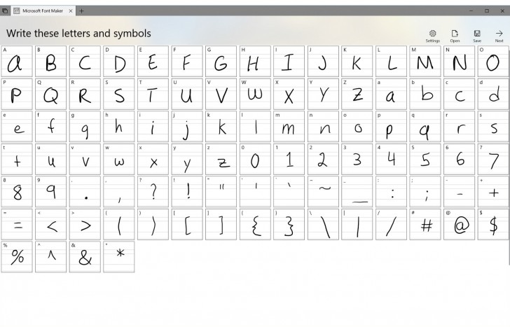 โปรแกรม Microsoft Font Maker