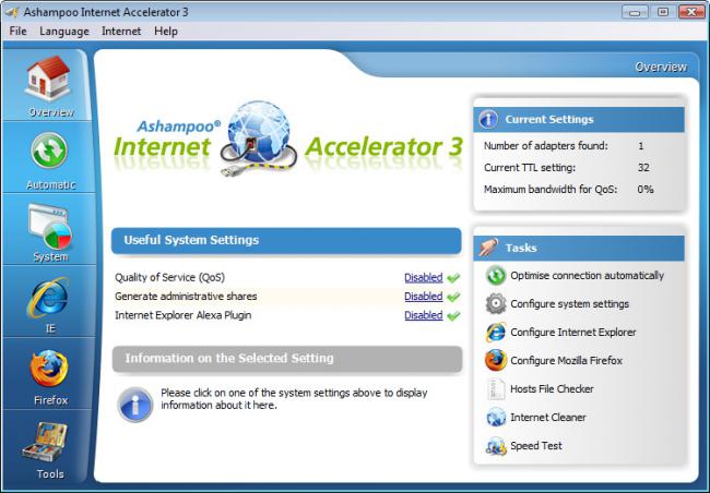 Ashampoo Internet Accelerator 3