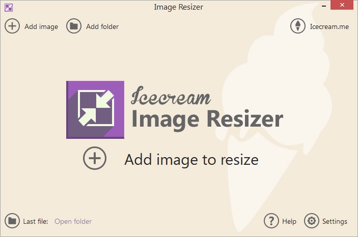 โปรแกรมย่อรูปภาพ Icecream Image Resizer PRO