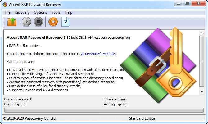 Accent RAR Password Recovery