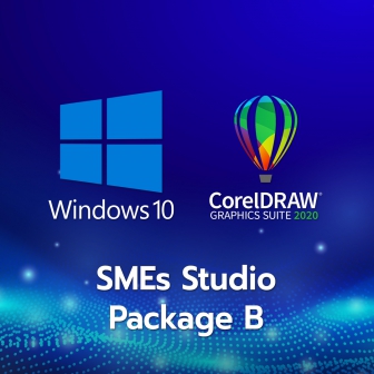 SMEs Studio Package B ชุดโปรแกรมออกแบบ และ ระบบปฏิบัติการ Windows 10 สำหรับนักออกแบบมืออาชีพ ภายในชุดมี Windows 10 และ ชุดโปรแกรม CorelDRAW Graphics Suite