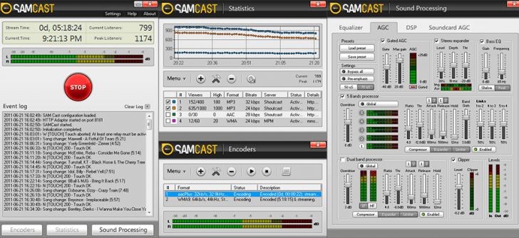 โปรแกรมจัดรายการวิทยุ ดีเจออนไลน์ ทำวิทยุออนไลน์ SAM Cast