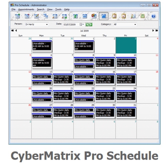 โปรแกรมจัดตารางนัดหมาย CyberMatrix Pro Schedule