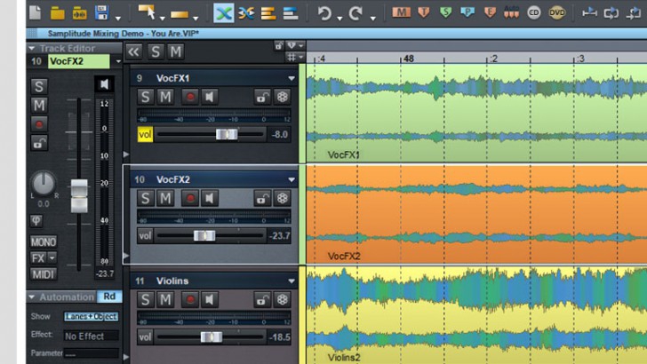 โปรแกรมตัดต่อเสียง มิกซ์เสียง รุ่นโปร Samplitude Pro X8