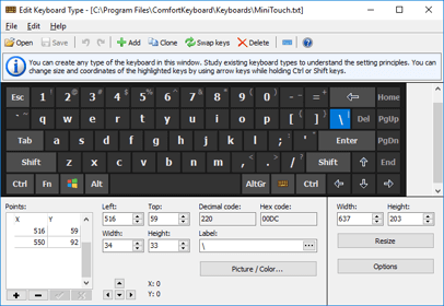 โปรแกรมคีย์บอร์ดเสมือน Comfort On-Screen Keyboard Pro