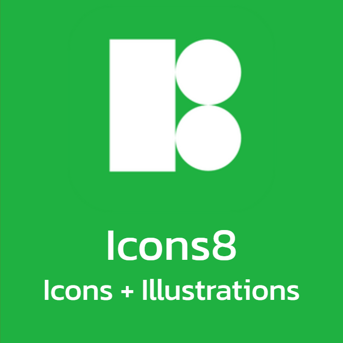 สต๊อกภาพไอคอน และภาพวาดประกอบคุณภาพสูง Icons8 Icons + Illustrations
