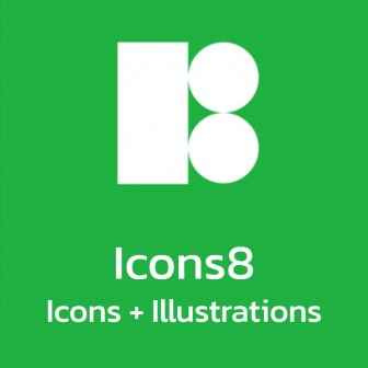 Icons8 Icons + Illustrations สต๊อกภาพไอคอน และภาพวาดประกอบคุณภาพสูง สำหรับงานกราฟิก ออกแบบ UI หรืองานตัดต่อวิดีโอ มีปลั๊กอินให้เรียกใช้ไอคอน ได้ง่าย