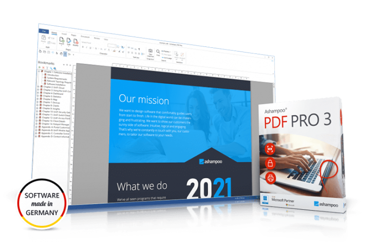 โปรแกรมจัดการไฟล์เอกสาร Ashampoo PDF Pro