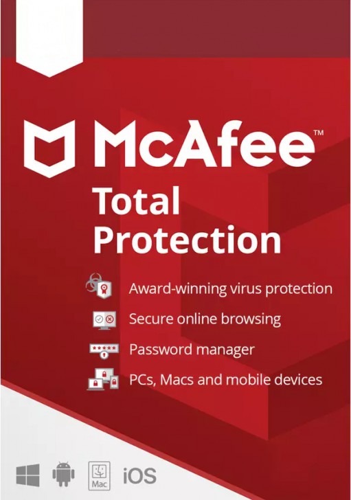 โปรแกรมแอนตี้ไวรัส McAfee Total Protection