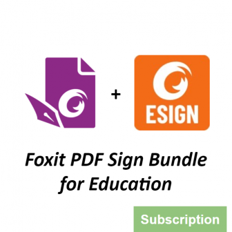 Foxit PDF Sign Bundle for Education (ชุดโปรแกรมจัดการเอกสาร PDF และ เซ็นเอกสารดิจิทัล ลิขสิทธิ์รายปี สำหรับสถานศึกษา)