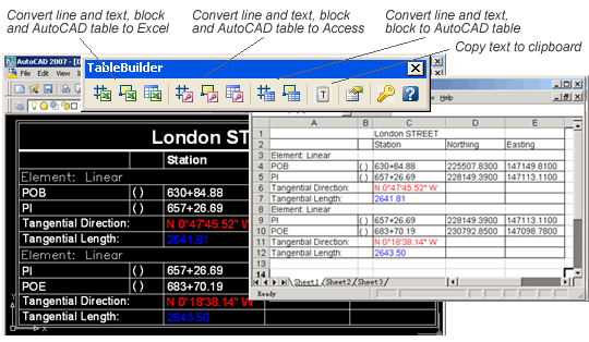 ปลั๊กอินช่วยส่งออกตารางข้อมูล AutoCAD ไปยัง Excel รุ่นมาตรฐาน TableBuilder for AutoCAD