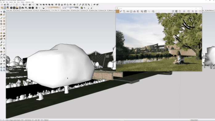 โปรแกรมปลั๊กอินออกแบบอาคาร สร้างภาพจำลองเสมือนจริง รุ่น 1 ผู้ใช้งาน แต่ย้ายไปใช้งานได้หลายเครื่อง Enscape 3D Floating