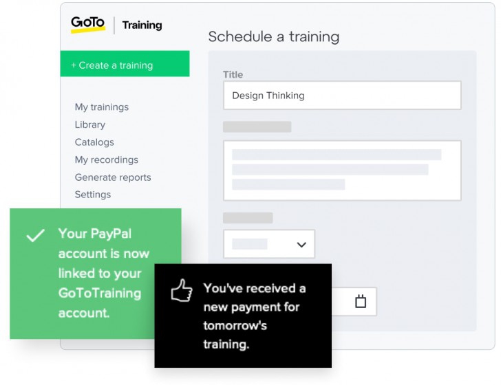 โปรแกรมจัดคอร์สอบรมออนไลน์ รุ่นโปร GoTo Training Pro