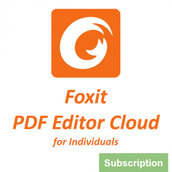Foxit PDF Editor Cloud for Individuals - Subscription License โปรแกรมสร้างและจัดการเอกสาร PDF ใช้งานบนคลาวด์ สร้างเอกสาร แบบฟอร์ม มีระบบ AI ช่วยงานเอกสาร