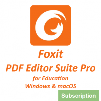 Foxit PDF Editor Suite Pro for Education 2023 (Windows & macOS) - Subscription License (โปรแกรมสร้าง และจัดการเอกสาร PDF รุ่นโปร สำหรับสถานศึกษา ระบบปฏิบัติการ Windows และ macOS ลิขสิทธิ์รายปี)