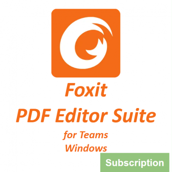 Foxit PDF Editor Suite for Teams 2023 (Windows) - Subscription License (โปรแกรมสร้าง และจัดการเอกสาร PDF รุ่นมาตรฐาน สำหรับทีมงาน ระบบปฏิบัติการ Windows ลิขสิทธิ์รายปี)
