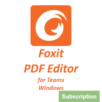 Foxit PDF Editor for Teams 2023 (Windows) - Subscription License (โปรแกรมสร้าง และจัดการเอกสาร PDF รุ่นมาตรฐาน ราคาถูก สำหรับทีมงาน ระบบปฏิบัติการ Windows ลิขสิทธิ์รายปี)